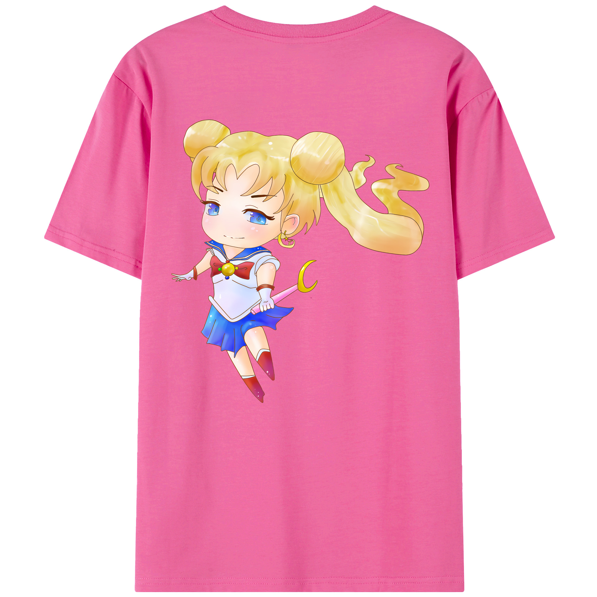 （画像用） 美少女戦士セーラームーン 愛野 美奈子 あいの みなこ Sailor Moon Aino Minako レディース半袖Tシャツ(バックプリント)